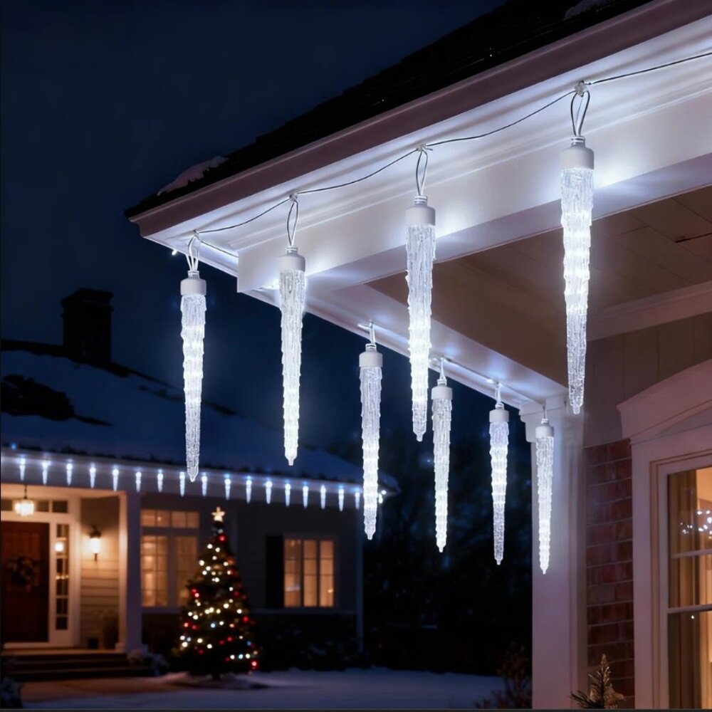 Christmas Icicle Lights Holiday Decorations 20 Icicles with 4 Modes  FAST SHIP